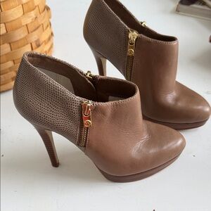 Michael Kors Tan and Brown Heeled Boots
